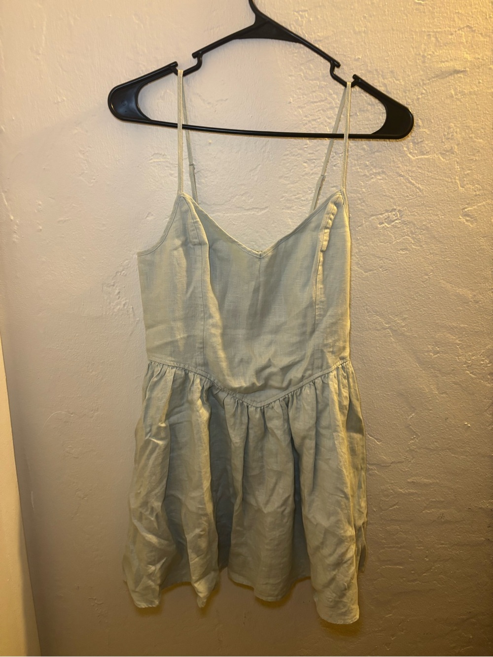 Girls Light Blue Spaghetti-Strap Dress